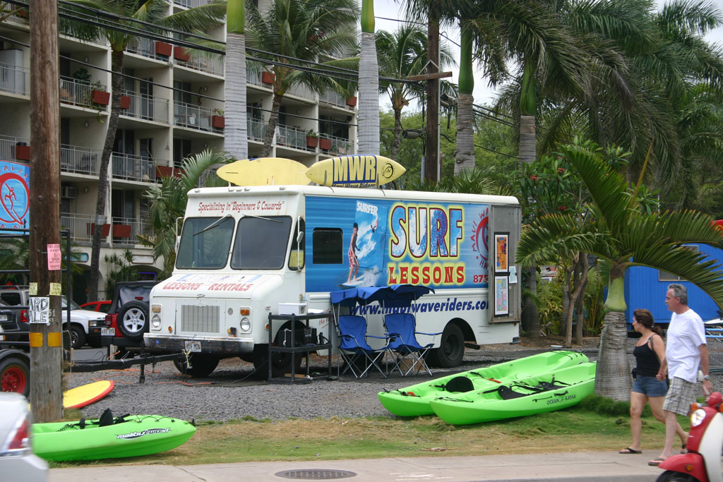 Surf lesson van